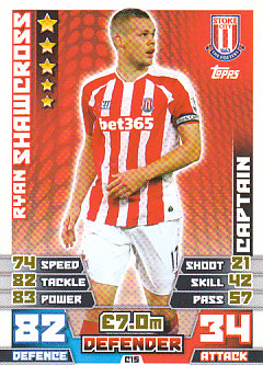 Ryan Shawcross Stoke City 2014/15 Topps Match Attax Captain #C15